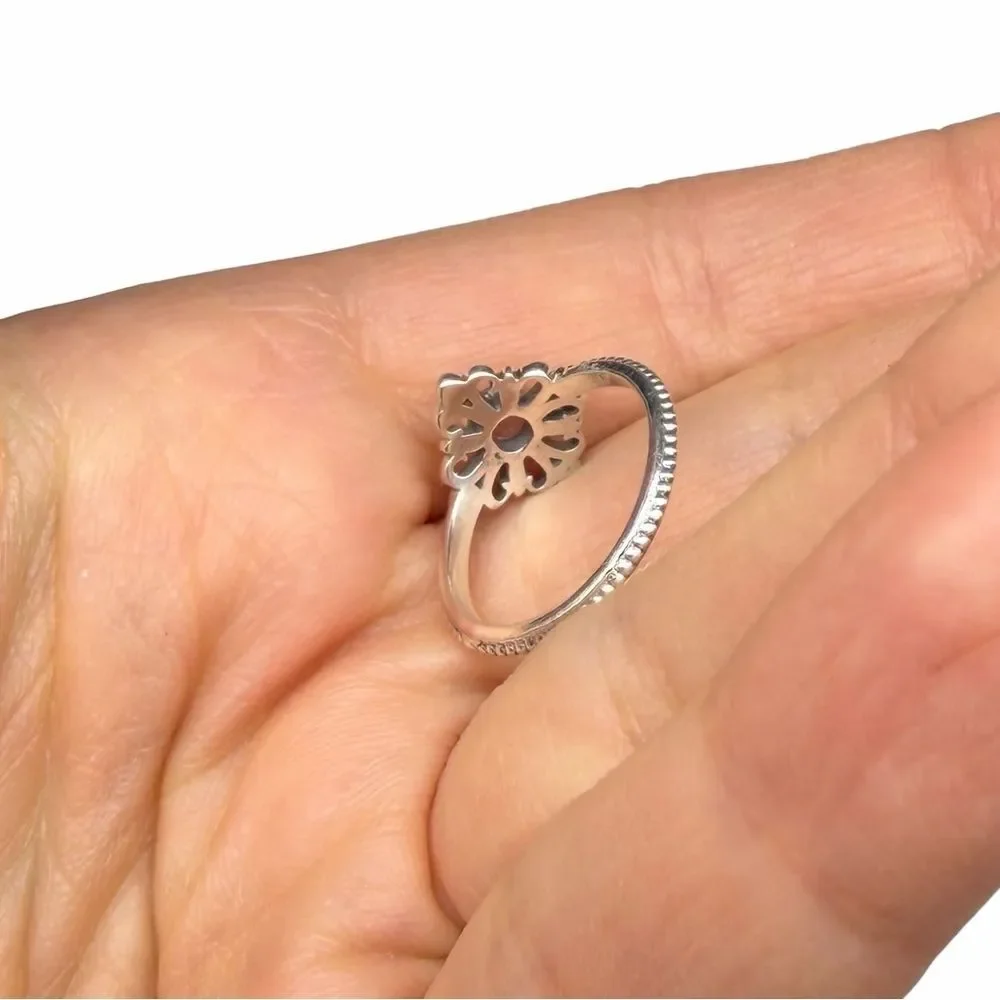 Blue Topaz Ring Size 5 925 Solid 925 Sterling Silver